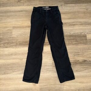 Carhartt Loose Fit Fleece Lined Work Pants Black Utility Straight Leg Women 2